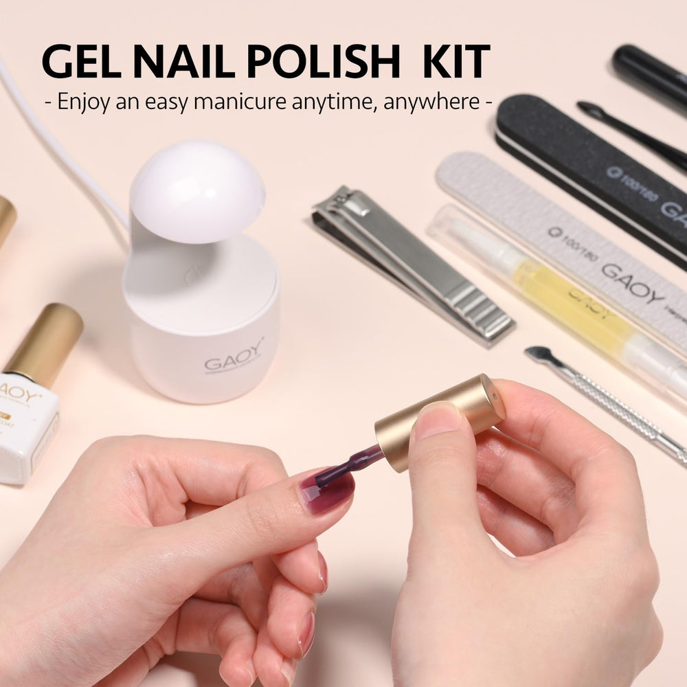 GAOY travel-friendly lamp setup for on-the-go gel manicures.