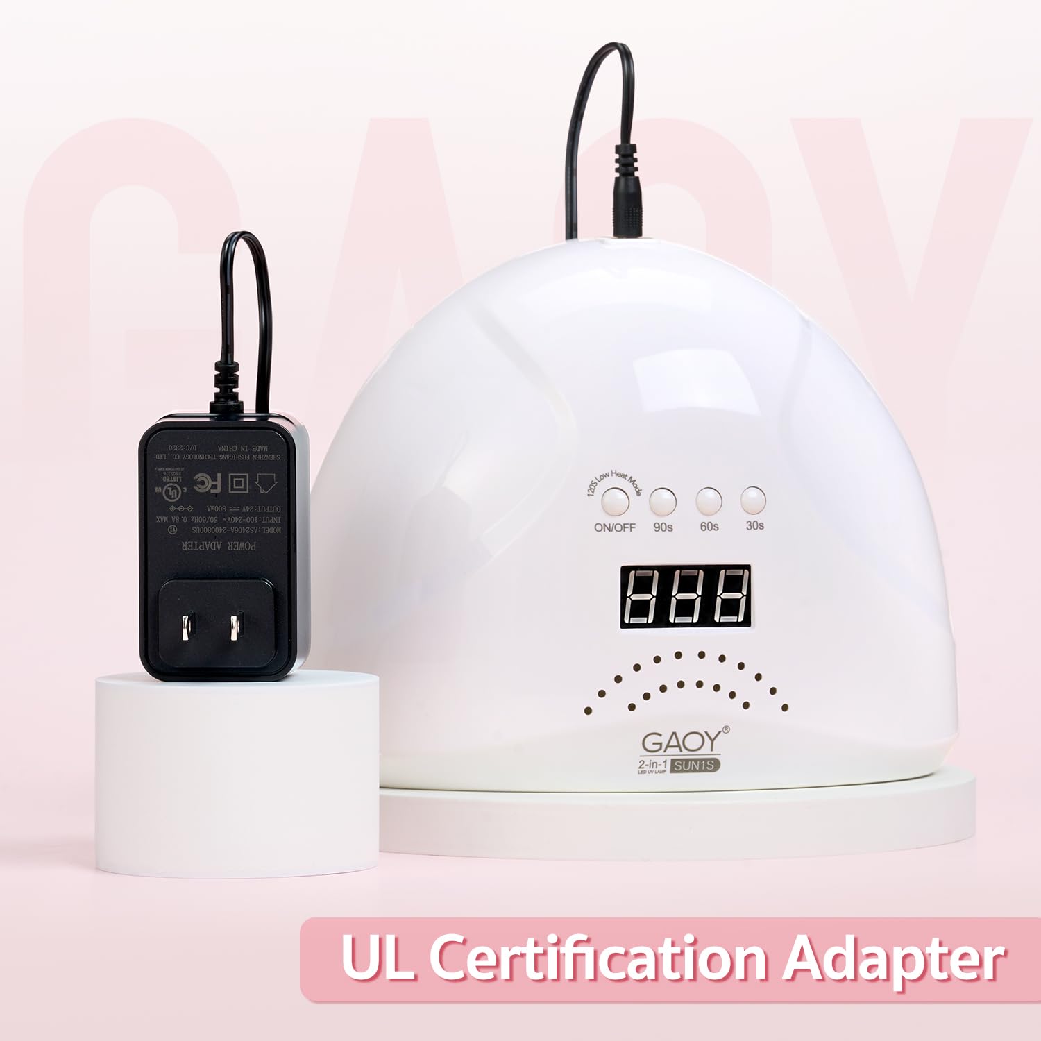 GAOY UV LED Nail Lamp compact design fits your vanity.
