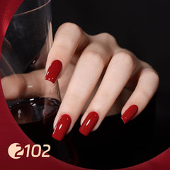 GAOY Viva Red jelly bottle captures glossy finish for a smooth manicure