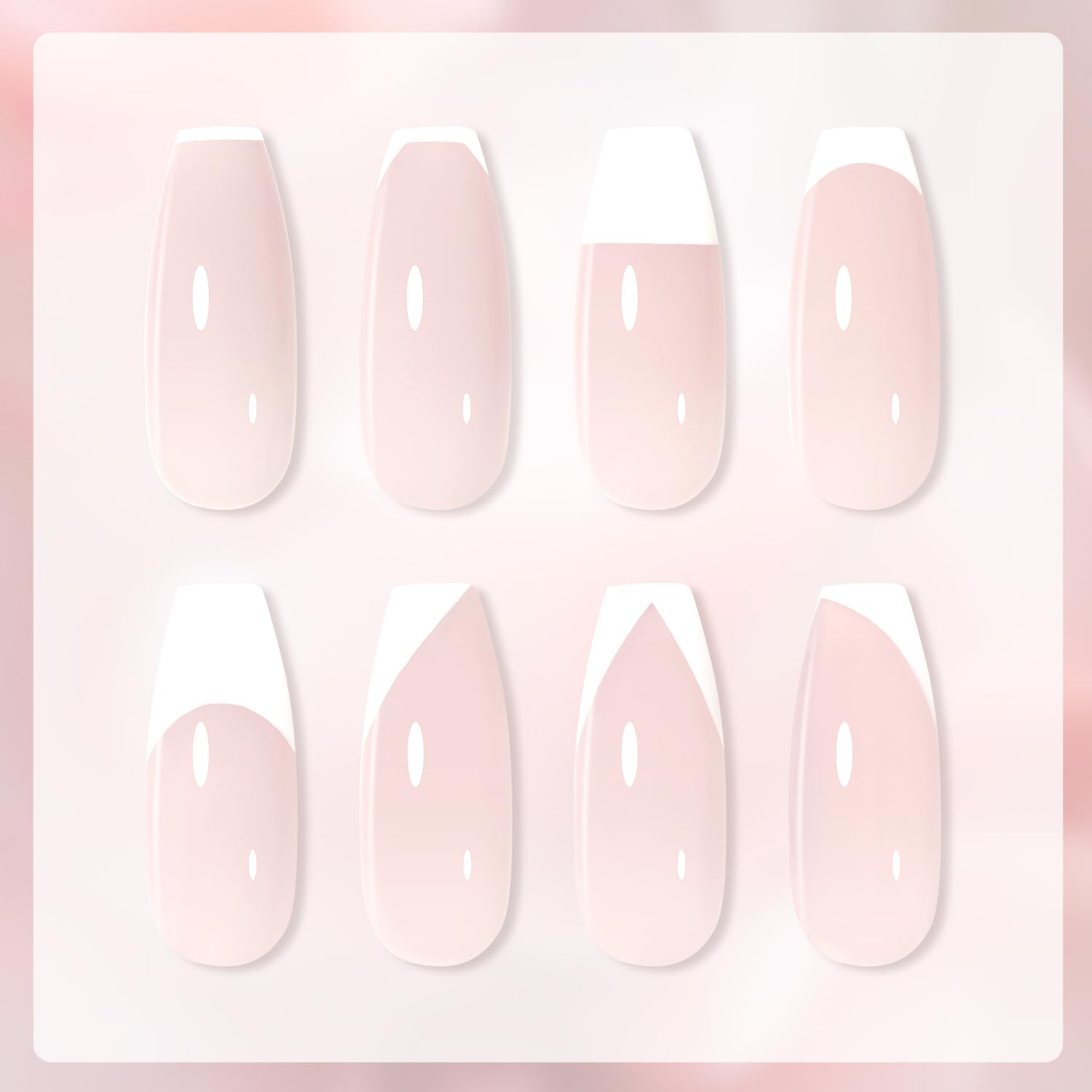GAOY white gel polish for crisp white french tip on nails.