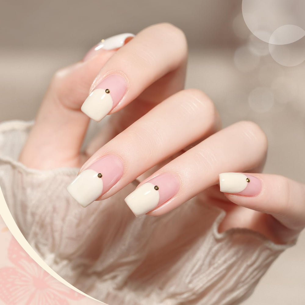 GAOY White Gel Nail Polish application layer-2 delivers opaque finish with vibrant silk white.