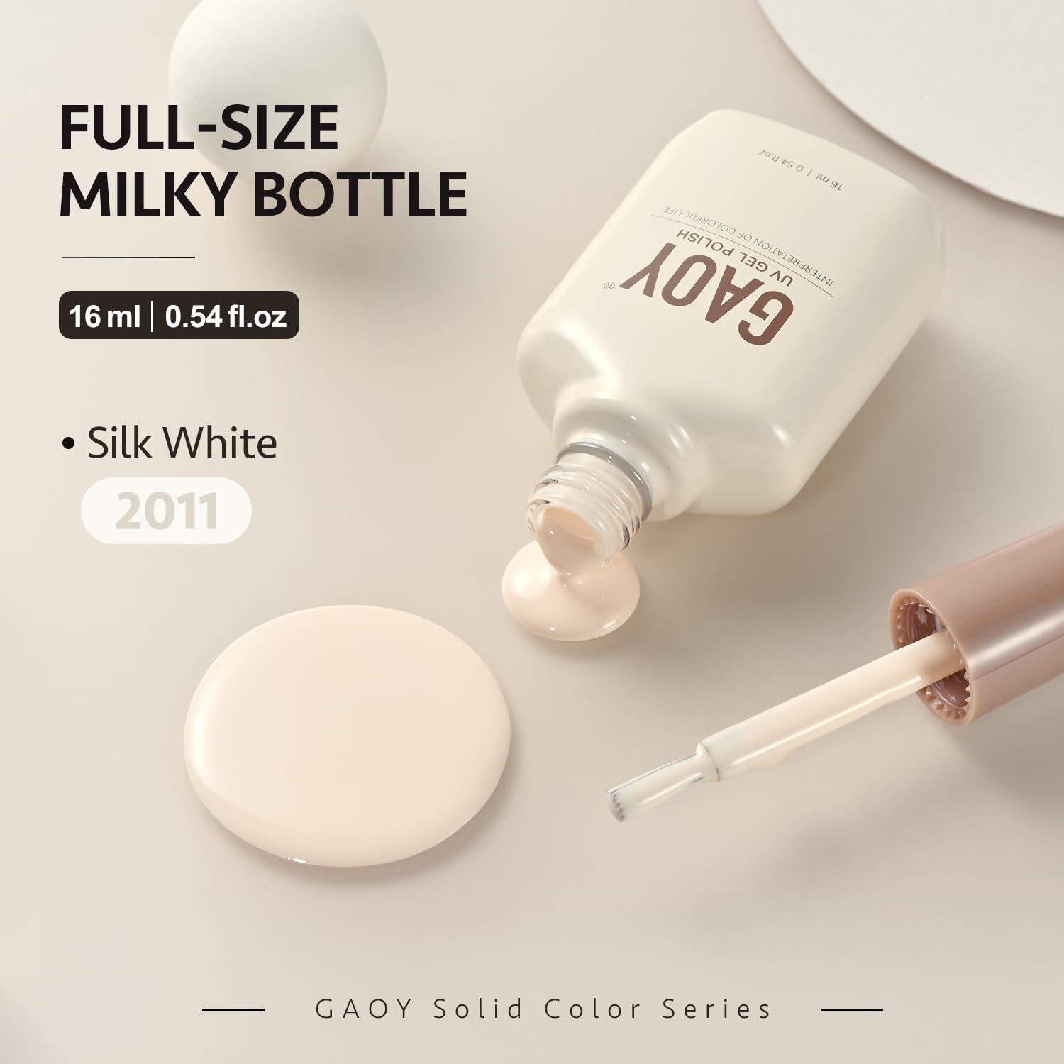GAOY White Gel Nail Polish packaging-box demonstrates easy storage and neat presentation.