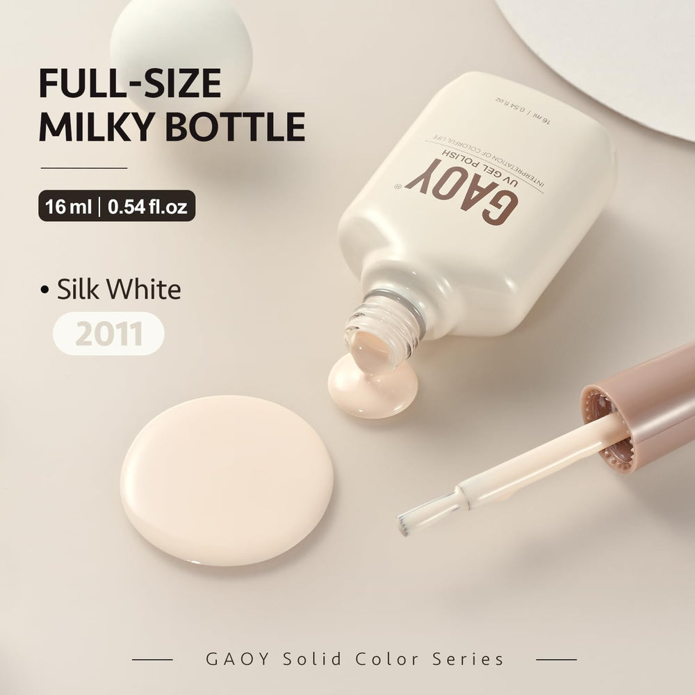 GAOY White Gel Nail Polish packaging-box demonstrates easy storage and neat presentation.