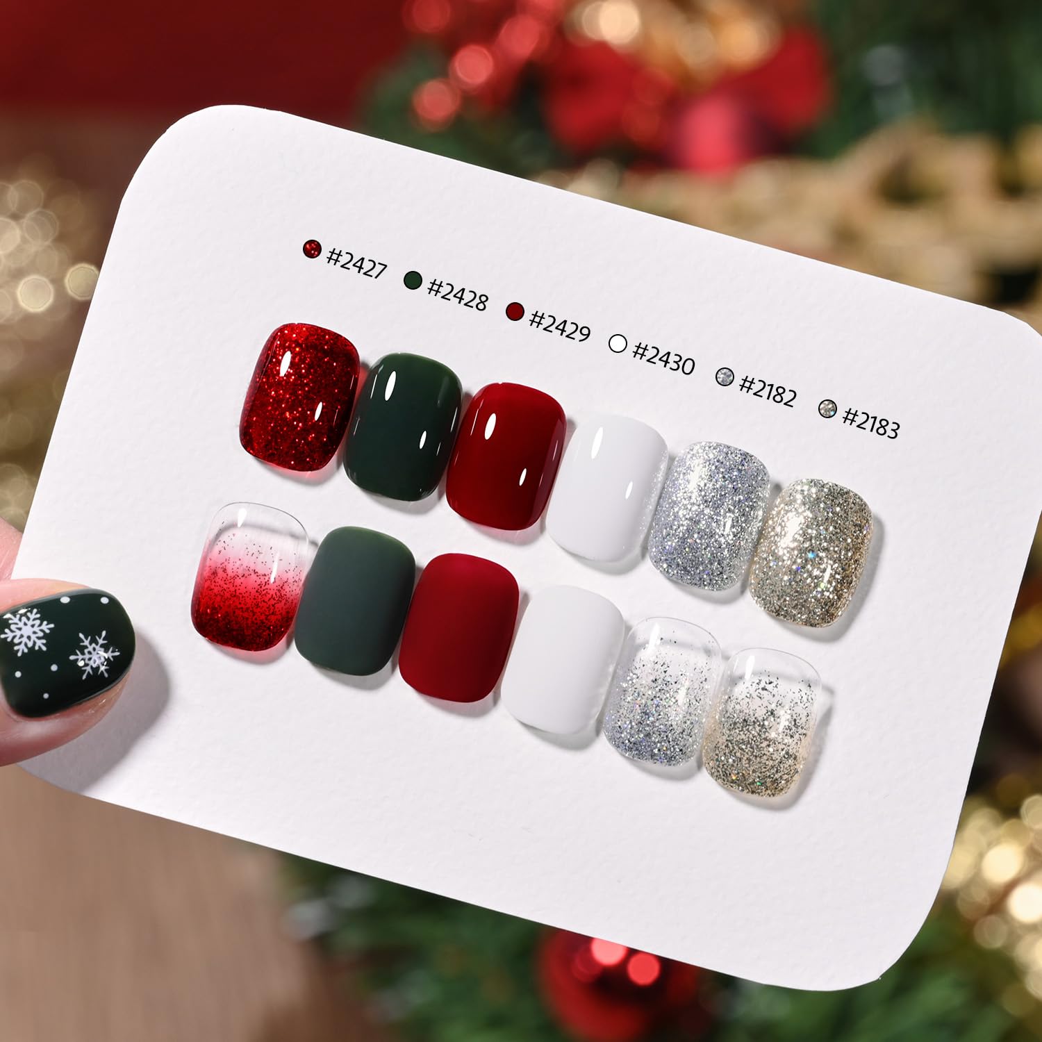 GAOY white gel nail polish swatch highlights a clean winter manicure at home.