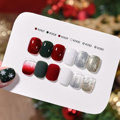 GAOY white gel nail polish swatch highlights a clean winter manicure at home.