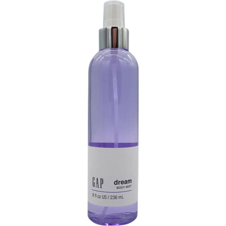 GAP Dream Body Mist packaging shown, compact and portable for on-the-go use.