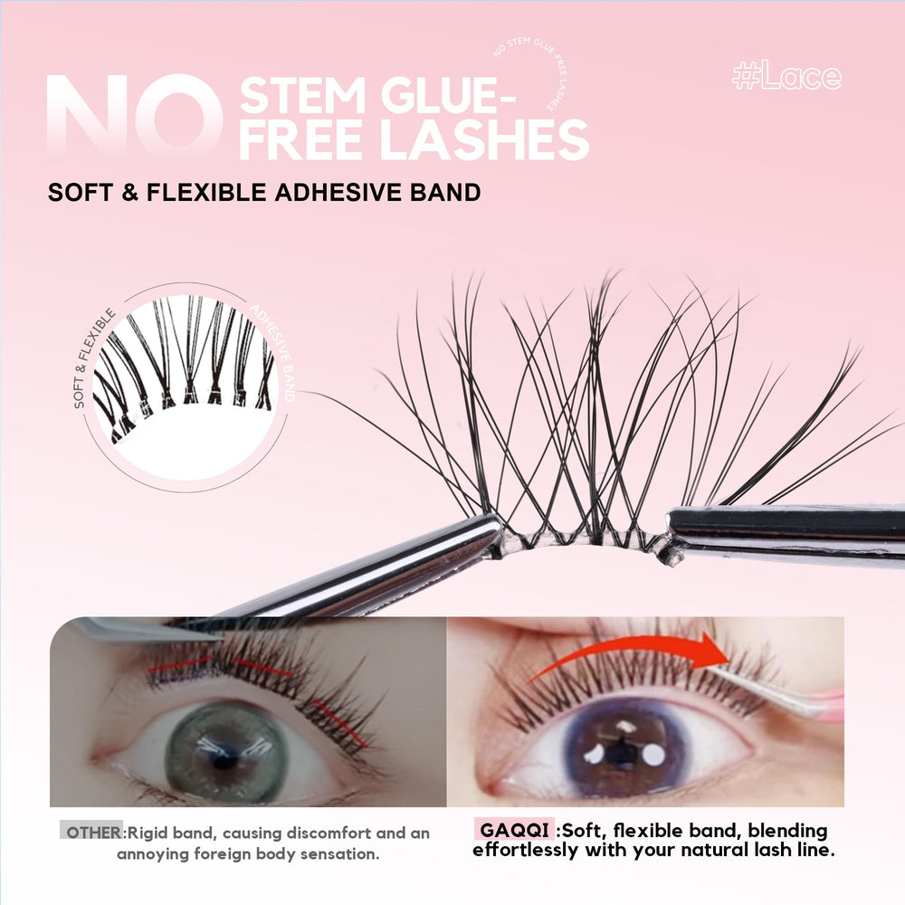 GAQQI classic lashes 10-16mm closeup for dramatic evening volume