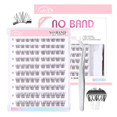 GAQQI lace lashes 10-16mm closeup for natural wispy daytime enhancement