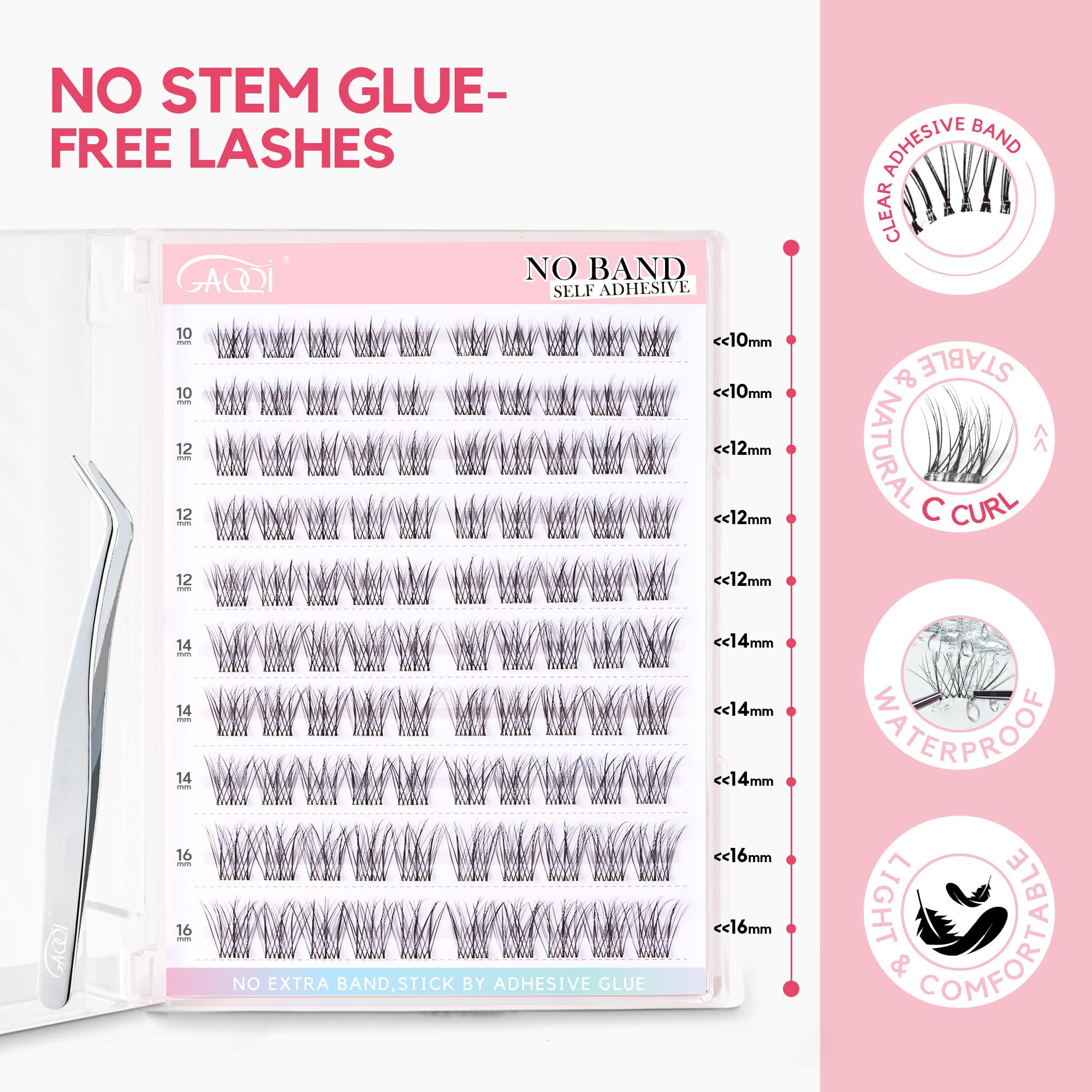 GAQQI lash tweezer included for precise placement