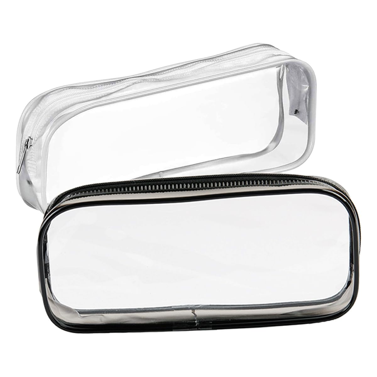 GAQWOK clear toiletry bag set in black and white keeps essentials visible and organized.