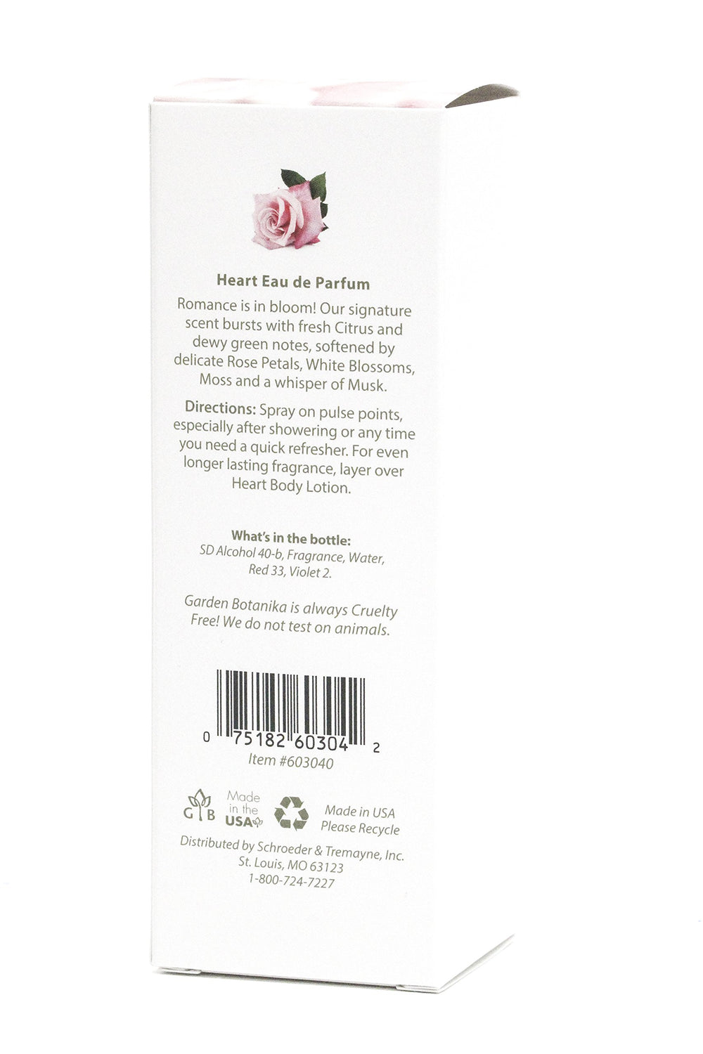 Garden Botanika Heart EDP packaging with premium presentation
