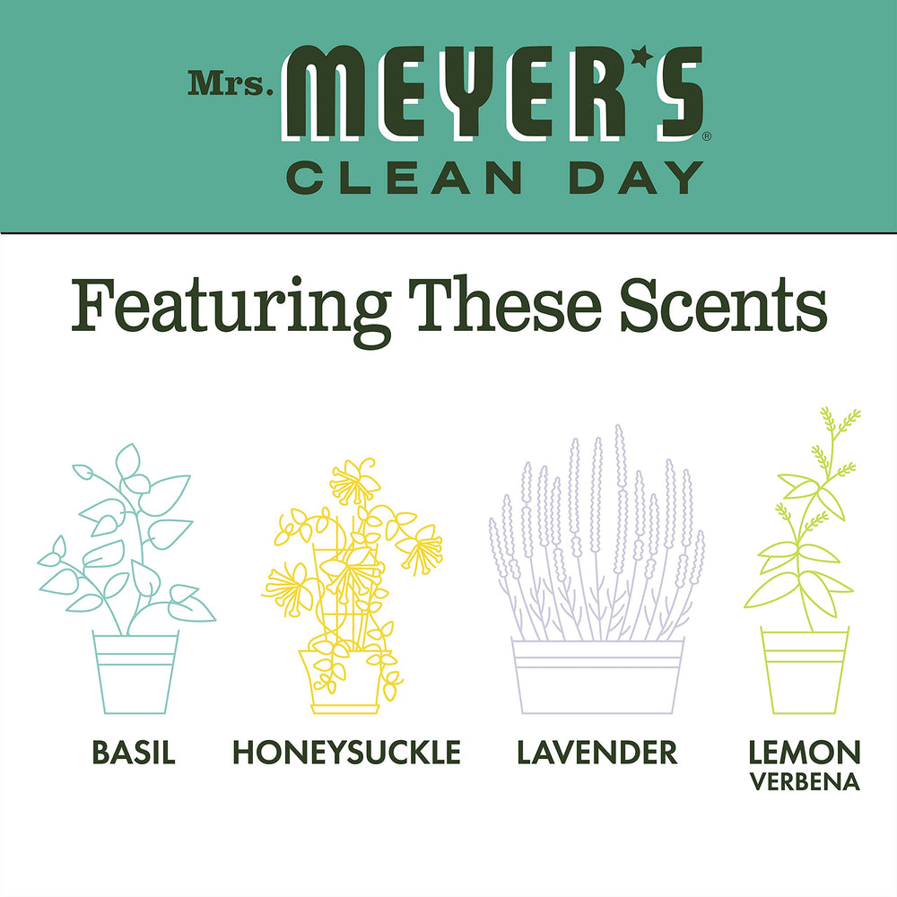 Catalog-style page highlighting garden-inspired scents including basil