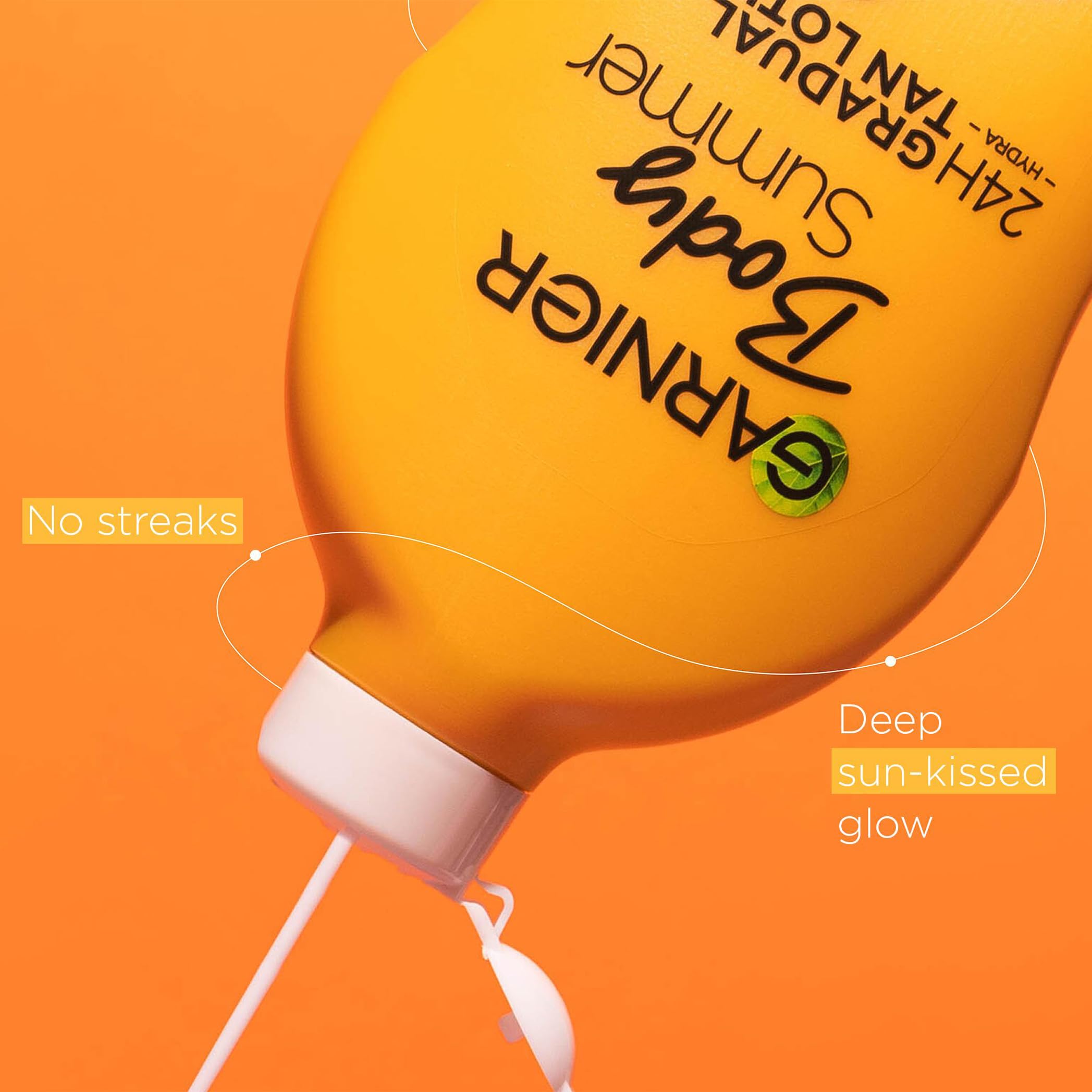 Garnier apricot extract closeup emphasizes nourishing, hydrating formula.