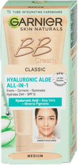 Garnier BB Cream tube close-up highlighting SPF15 protection for daily hydration.
