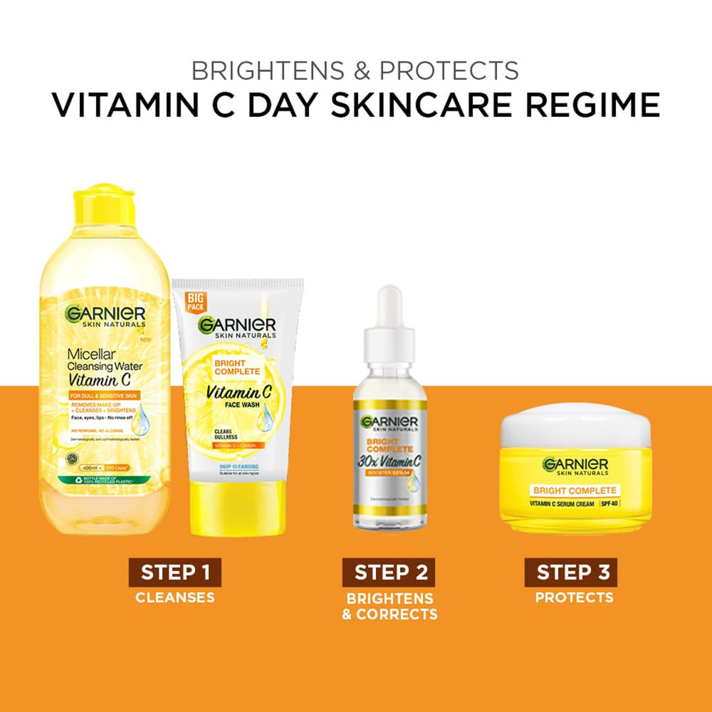 Garnier Bright Complete Vitamin C Booster skin glow representation