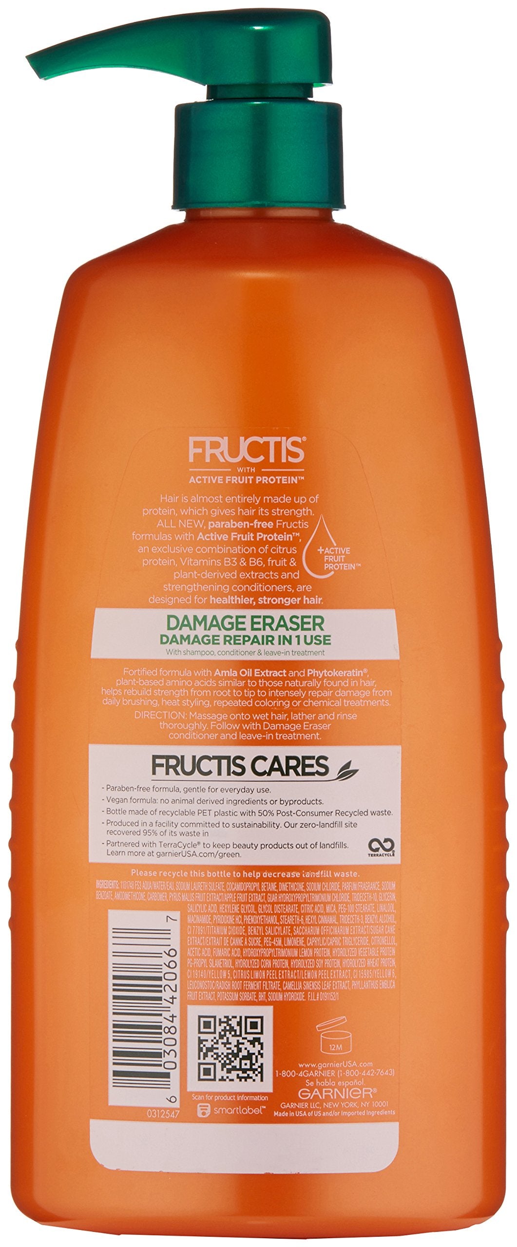 Garnier Fructis Damage Eraser with Amla Oil extract illustration shows nourishment.