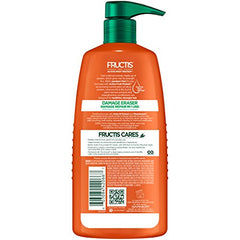 Garnier Fructis Damage Eraser shampoo lather close-up for cleansing.