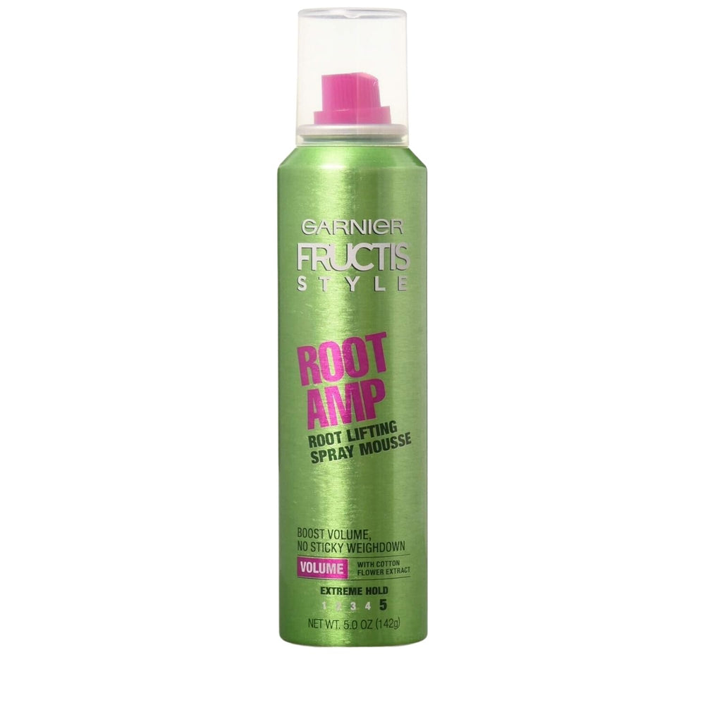 Garnier Fructis Root Amp spray mousse in use delivers instant root lift and added volume.