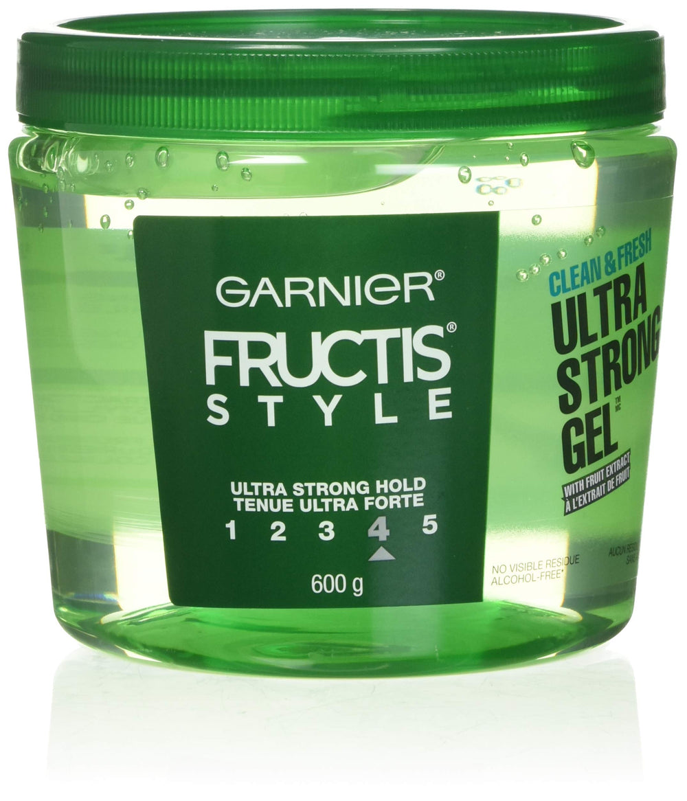 Garnier Fructis Ultra Strong Hold Gel bottle with fresh branding and long-lasting control