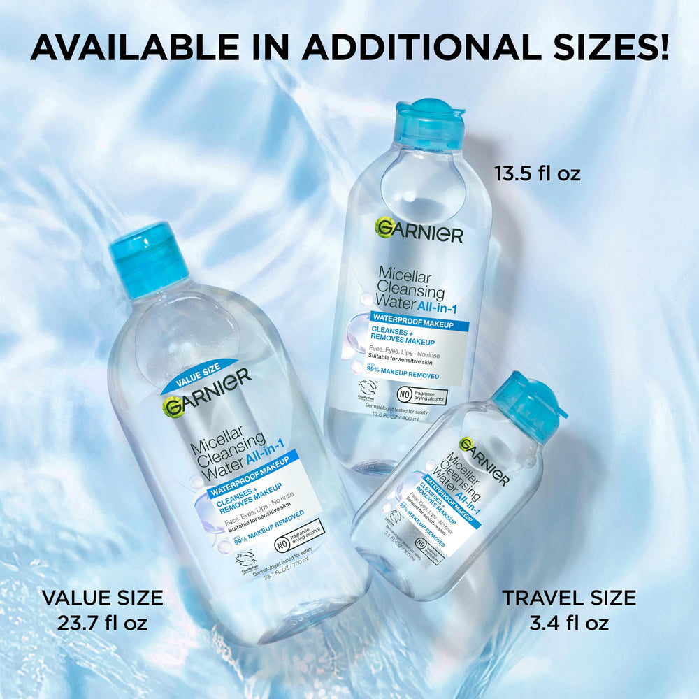 Garnier in a bathroom routine setting for fast, no‑rinse cleansing