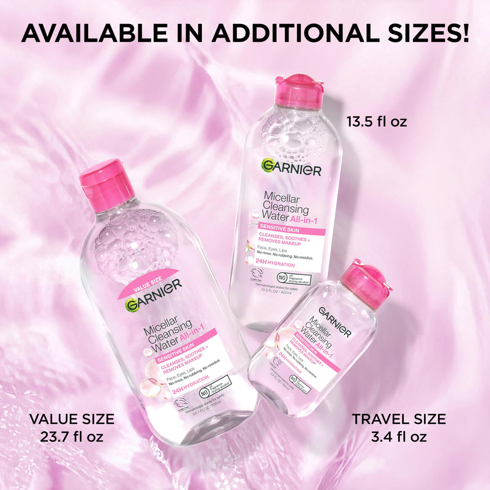 Garnier side-by-side before and after cleansing skin refreshed