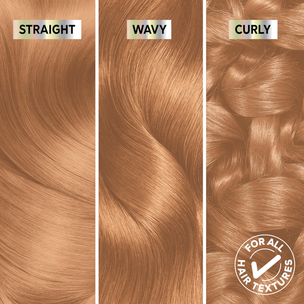 Garnier Nutrisse 5-fruit-oil ampoule nourishes hair during color service.