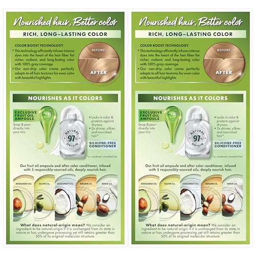 Garnier Nutrisse fruit oil ampoule emphasizes nourishing oils to mix into dye.