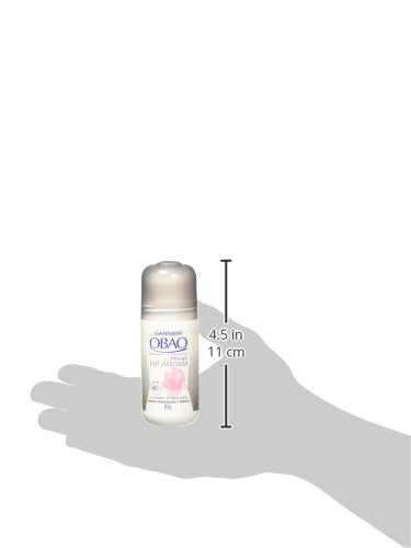 Garnier Obao roll-on delicate skin application gesture demonstrates simple routine.
