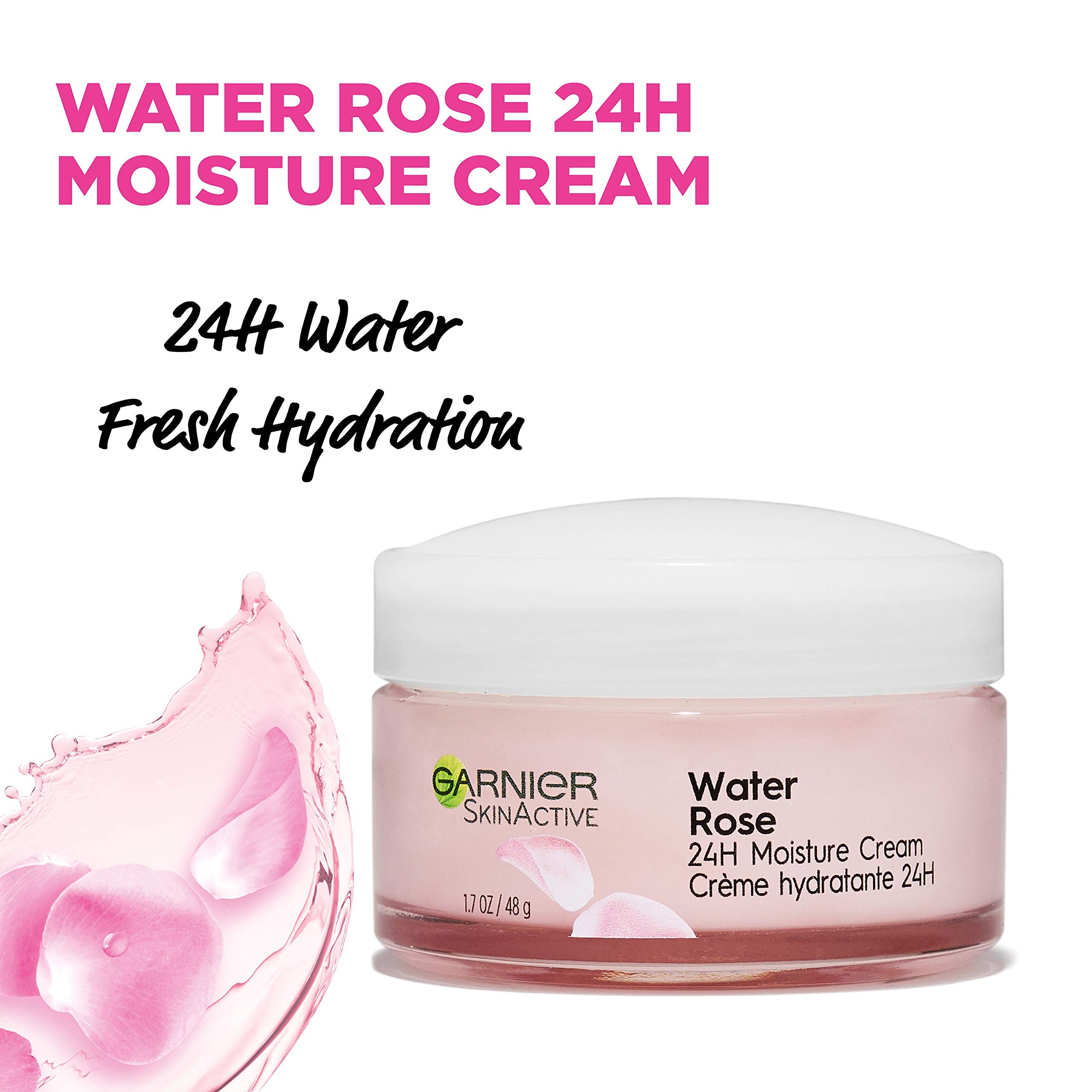 Garnier 24H cream label highlights natural origin ingredients.