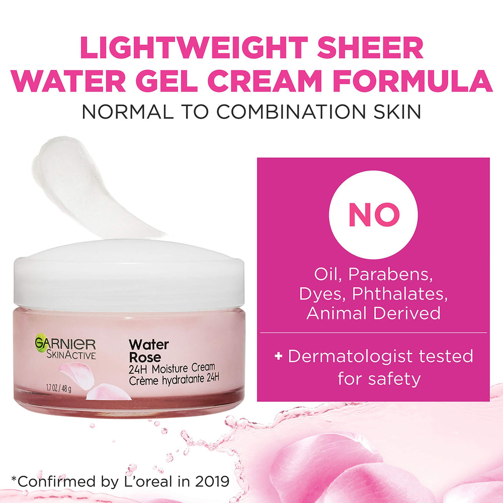 Garnier 24H cream in daytime routine image conveys daily hydration.
