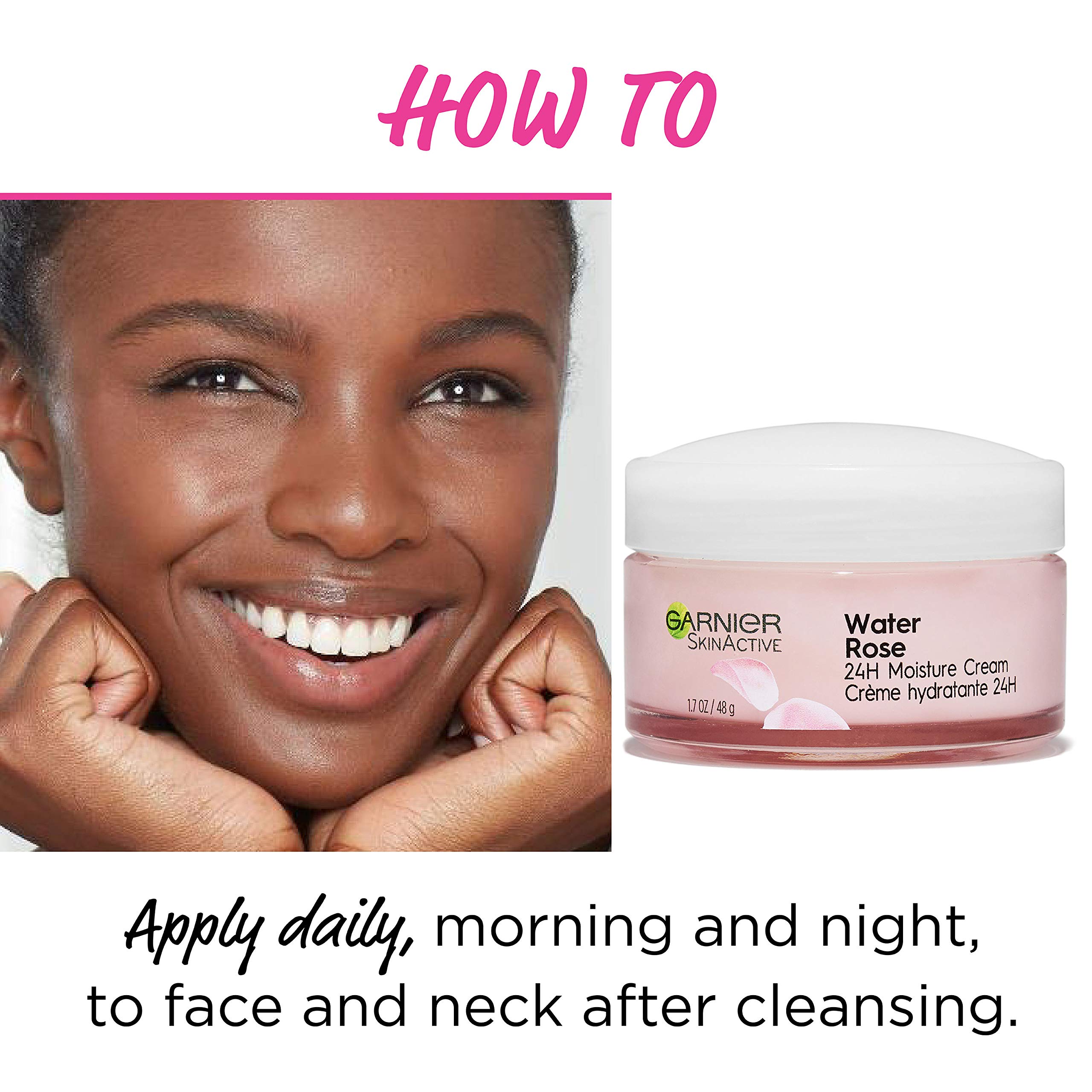 Garnier 24H cream hyaluronic-acid icon signaling deep hydration.