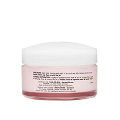 Garnier rose-water 24H cream spread on hand showing quick absorption.
