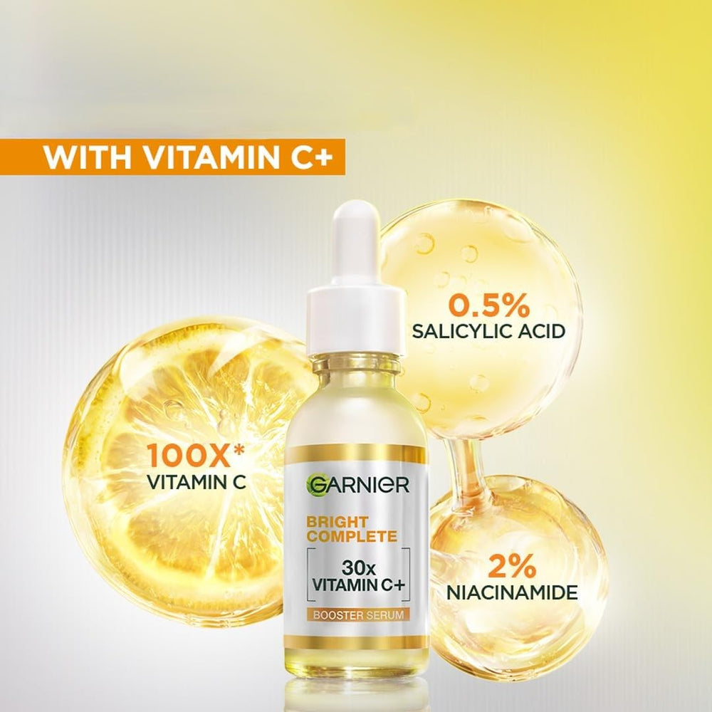 Garnier Skin Naturals Glow Serum travel-ready bottle ideal for on-the-go routines.