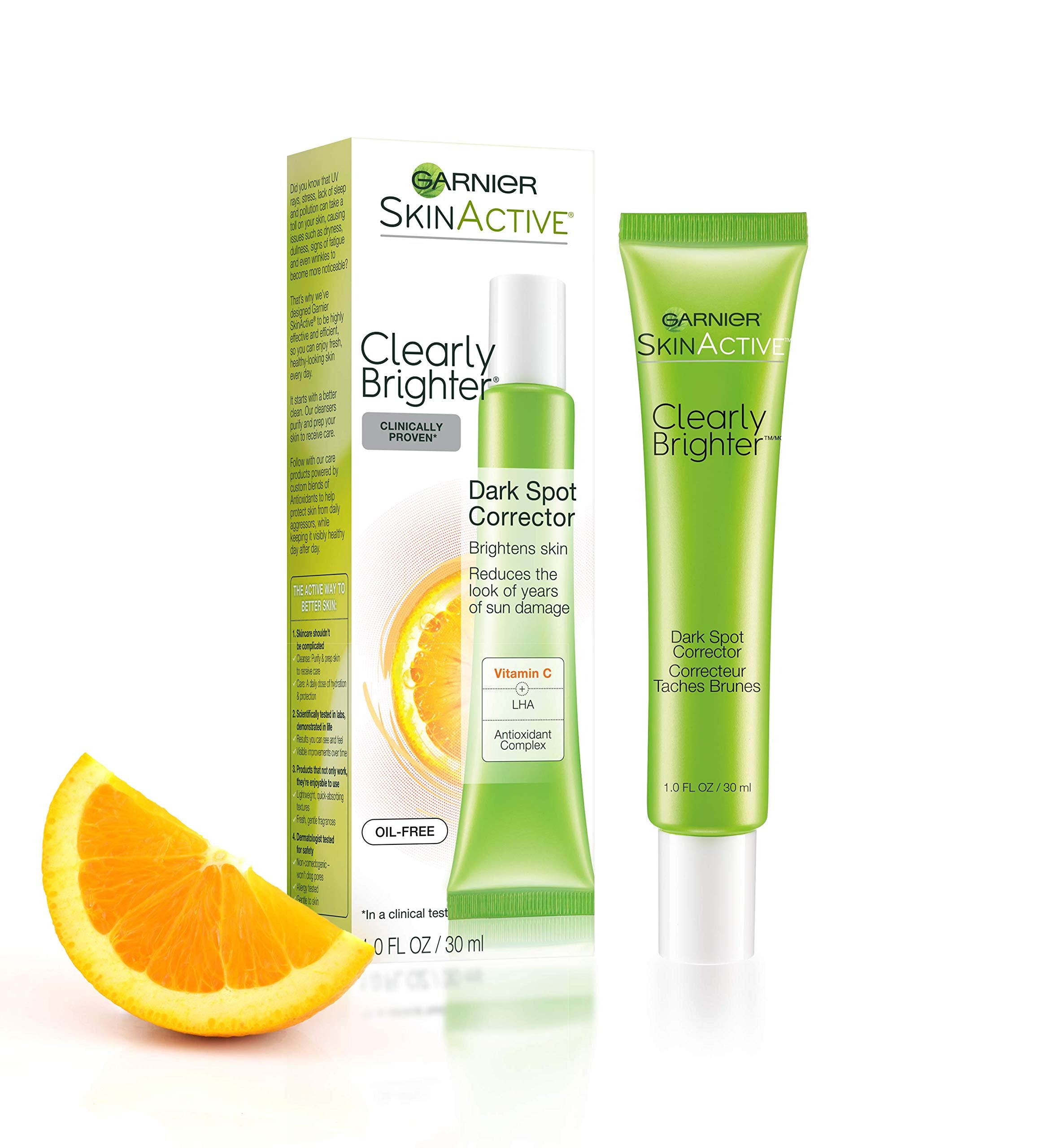 Garnier SkinActive Clearly Brighter texture-lha close-up suggests lightweight absorption.