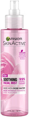Garnier SkinActive rose water mist bottle for daily hydration.