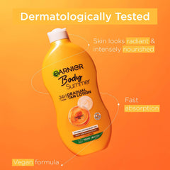 Garnier Summer Body closeup highlights soft, hydrated skin after application.
