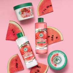 Garnier Watermelon Hairfood leaves silky, shiny hair after use