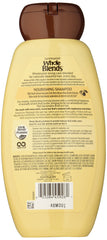 Garnier Whole Blends shampoo foam lather captures rich cleansing for soft strands.