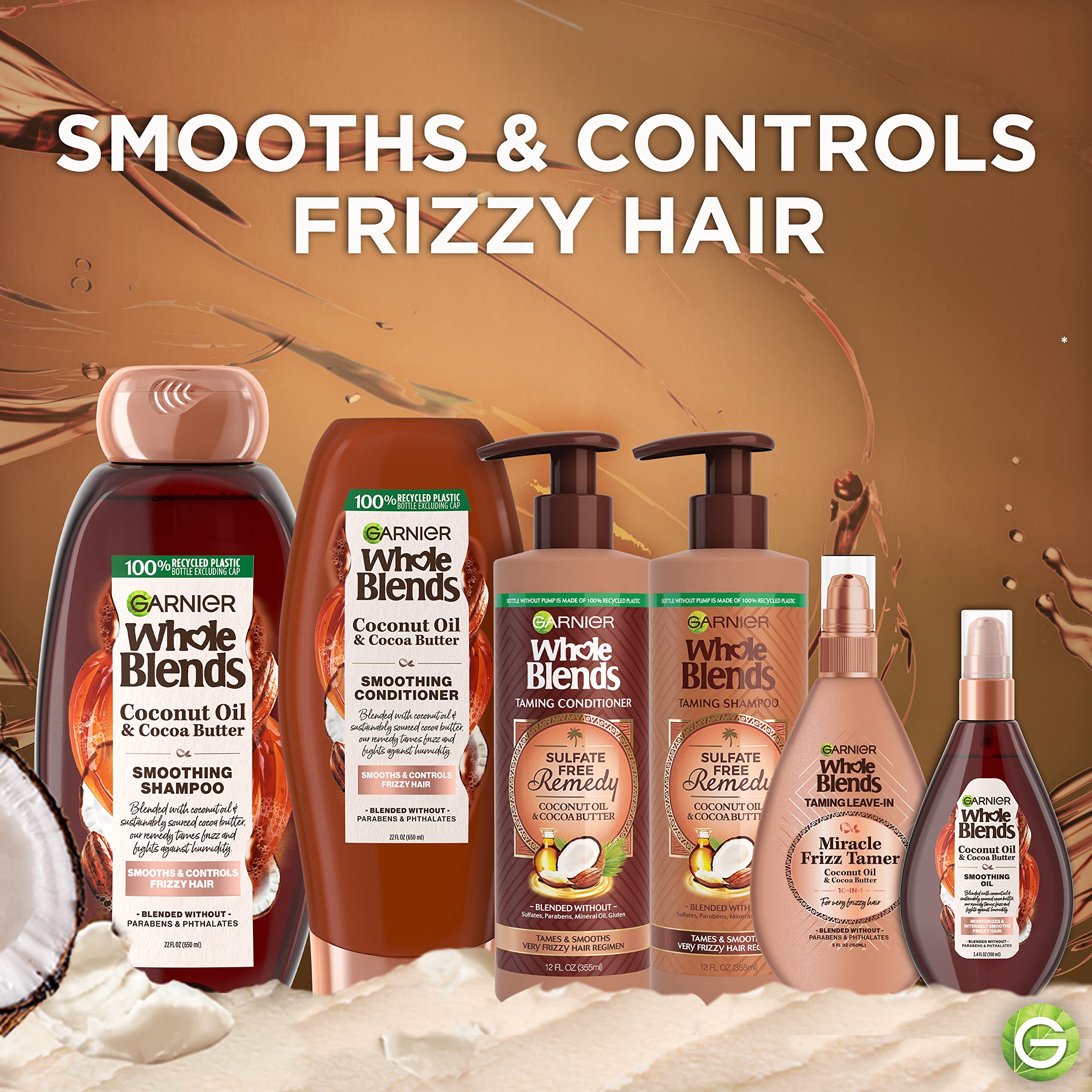 Garnier Whole Blends coconut oil shampoo foam lather signals luxurious cleansing