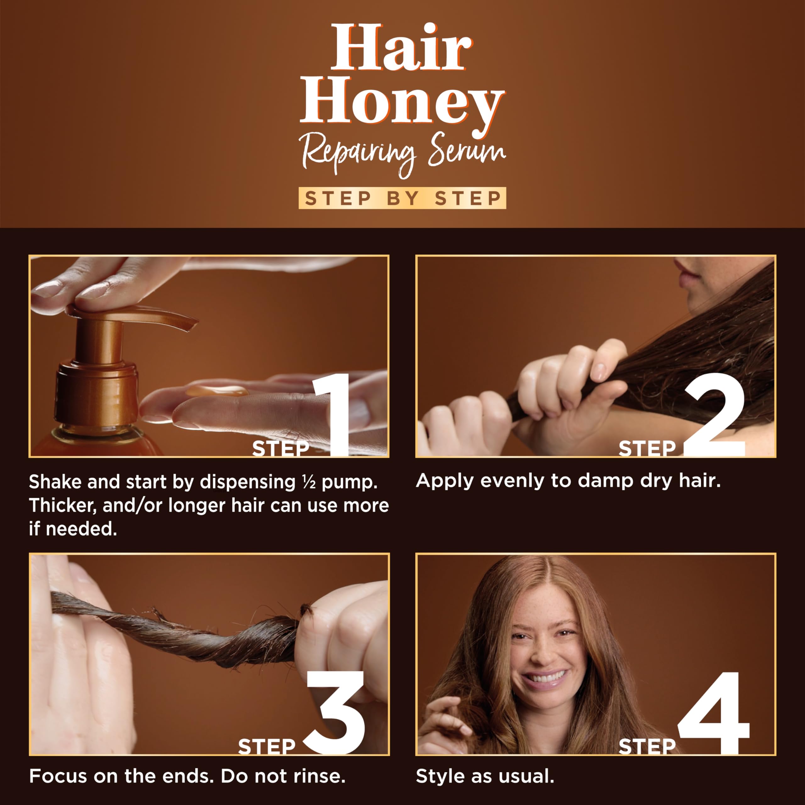 Garnier Whole Blends Honey Treasures honey-texture close-up emphasizes smooth non-sticky feel