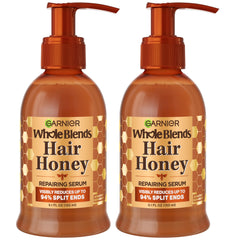 Garnier Whole Blends Honey Treasures serum bottle close-up showing non-greasy repair