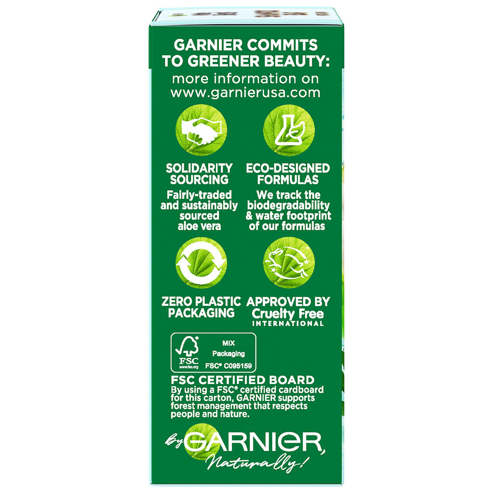 Garnier Whole Blends Shampoo Bar zero-plastic packaging emphasizes eco-conscious routine.