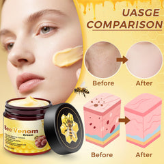 GARPGONA Bee Venom Cream jar open reveals a rich, nourished-feel cream