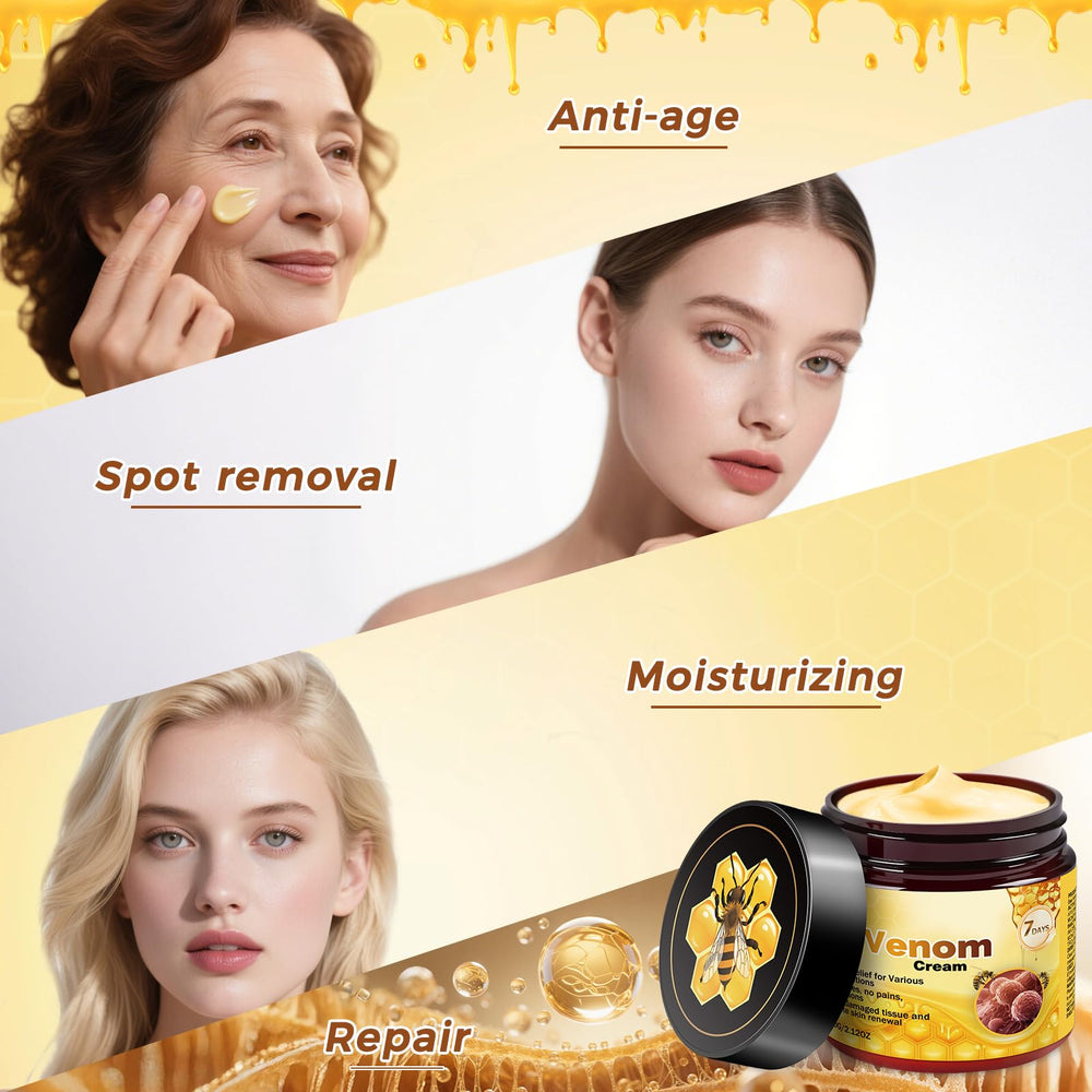 GARPGONA Bee Venom Cream packaging front highlights natural ingredients and universal suitability