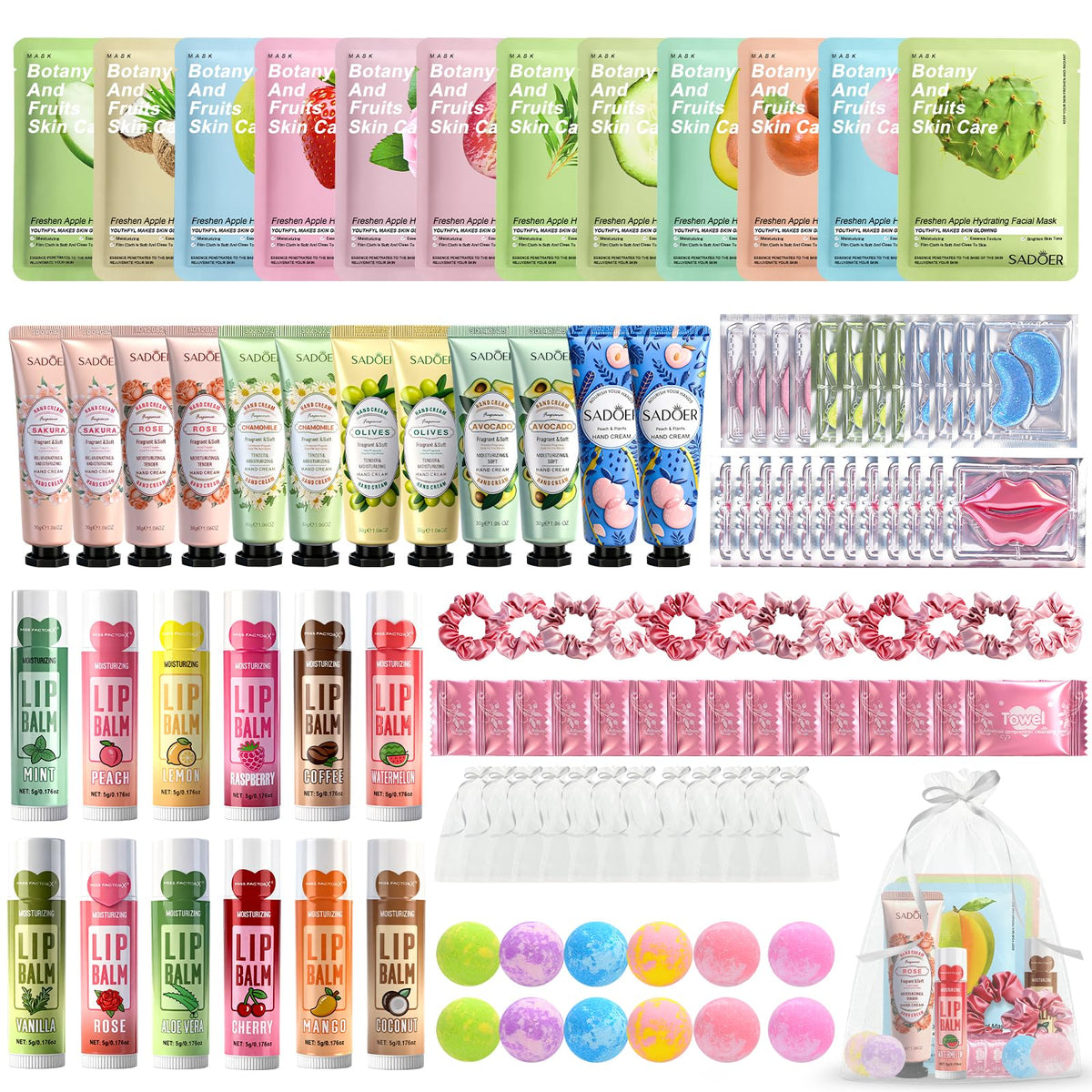 GARPGONA spa kit packaging displays the full 108-piece set for easy hosting.