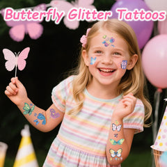 Tatuajes destellos Garsellen unicornio para niñas, ideal para juegos creativos.