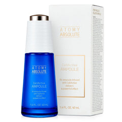 GASHINA STORY A.t.o.m.y Absolute Ampoule bottle with dispensing button enables precise dosing.