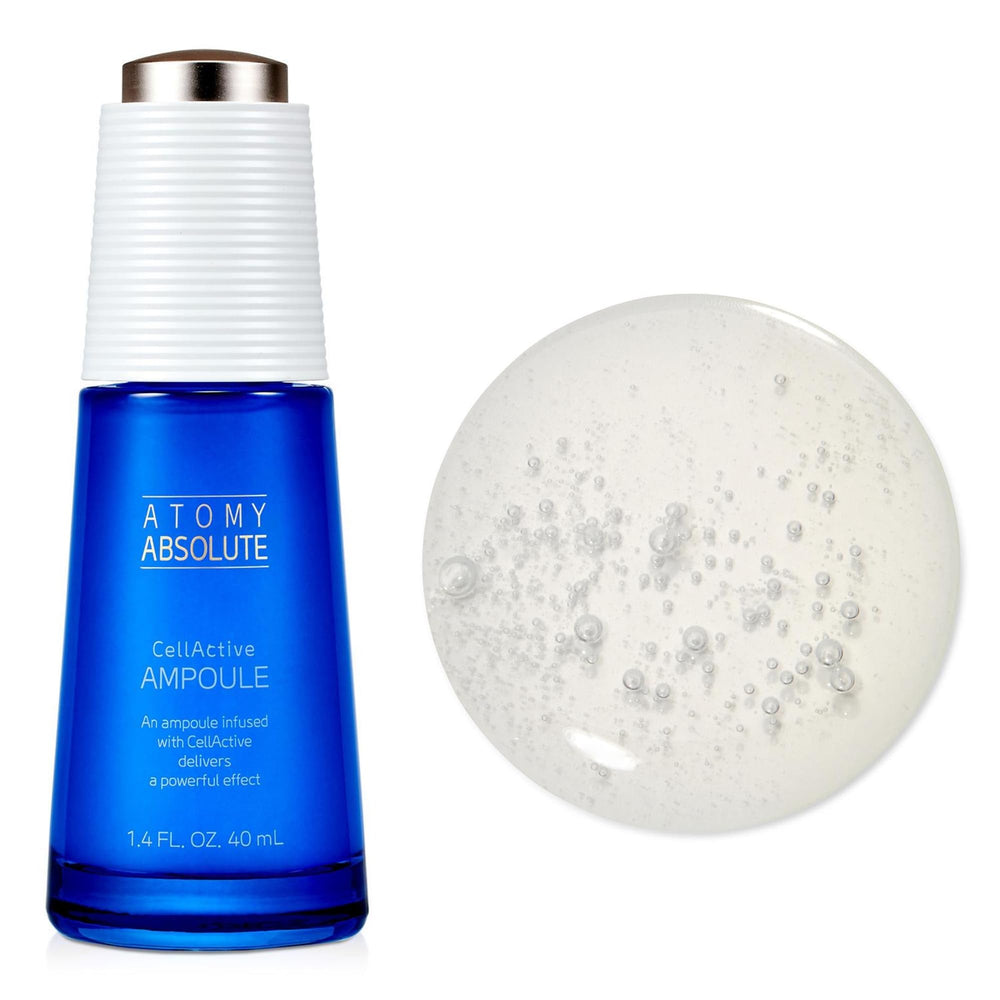 GASHINA STORY A.t.o.m.y Absolute Ampoule pump mechanism for controlled, minimal-waste dispensing.