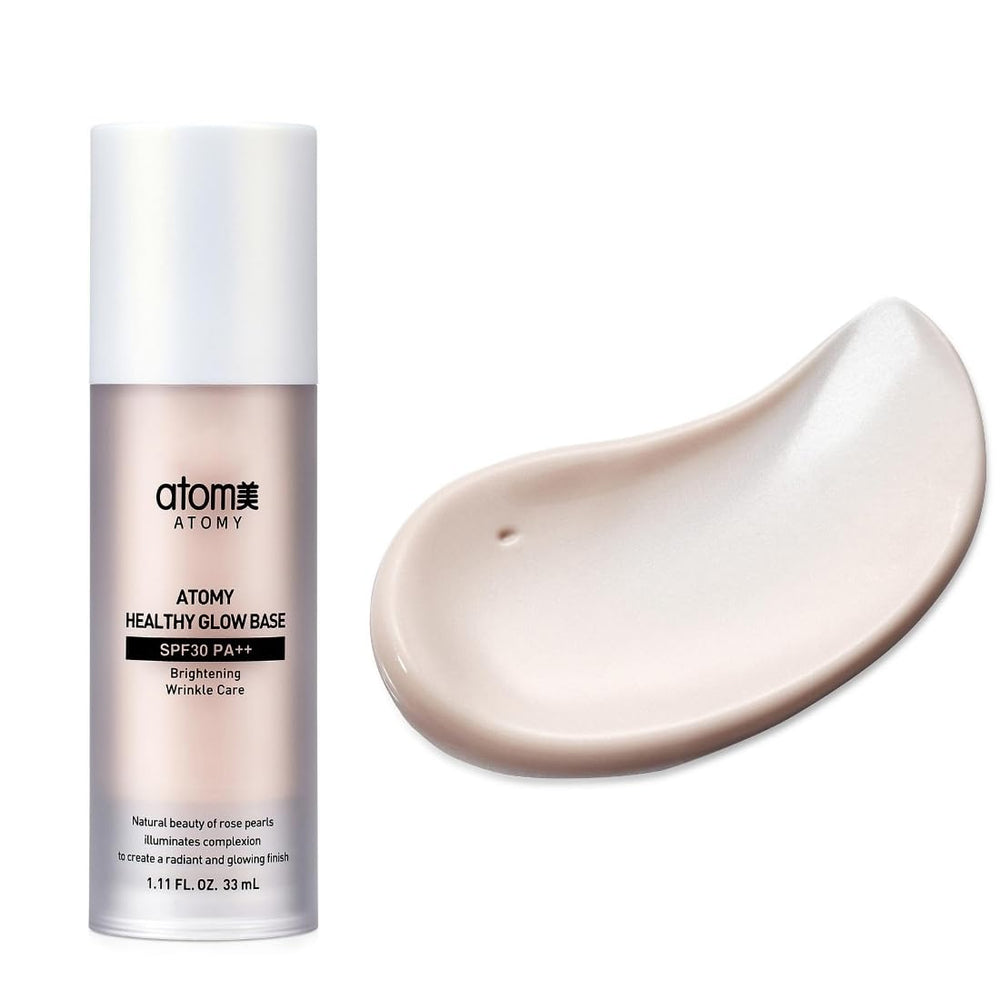 GASHINA STORY Atomy Healthy Glow Base-dispense demonstrates smooth, controlled application for even coverage.
