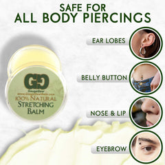 Gauge Gear piercing aftercare apply; demonstrates use in new piercing care.
